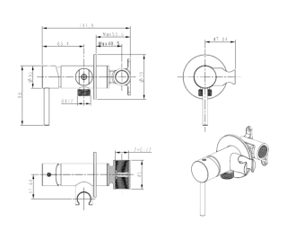 Гигиенический душ со смесителем Bronze de Luxe SCANDI 701BR, бронза